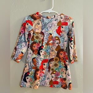 Floral Princess Multicolor Toddler Dress